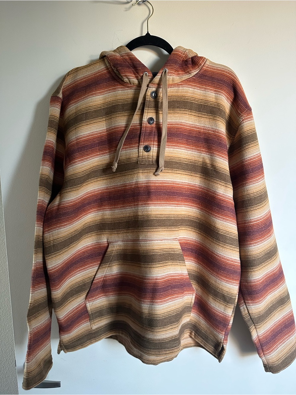 Pendleton Men's DoubleSoft Driftwood Hoodie - Striped Cotton Chamois Henley
Sz:L